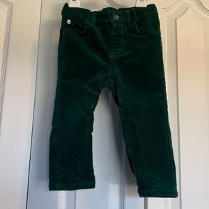 Baby Boys Green Corduroy Straight Leg Pants from The Children’s Place
